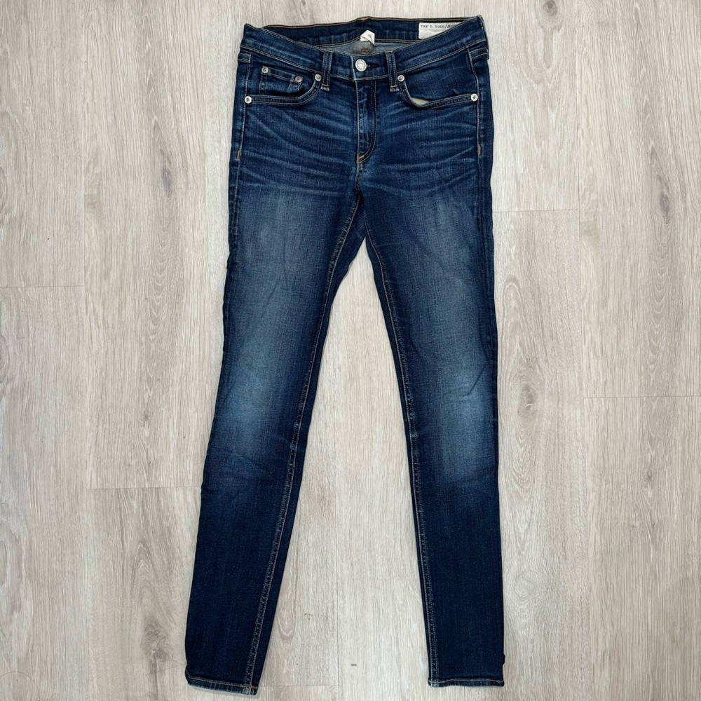 rag & bone dark blue wash skinny denim jeans pants bottom